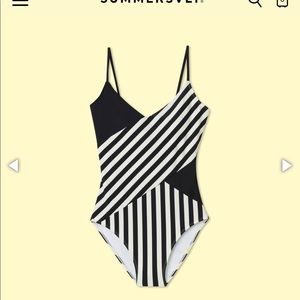 Summersalt Marina Black Stripe One Piece